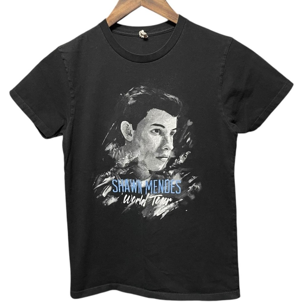 Shawn Mendes world tour 2016 concert band music short sleeve crewneck T-shirt